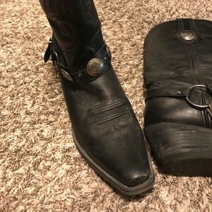 Ace of spade leather boots